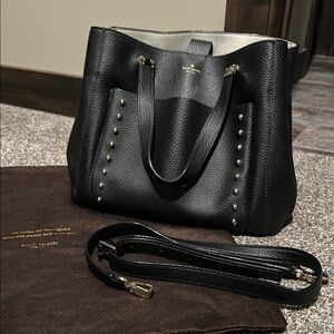 Kate Spade Black Leather Tote Bag